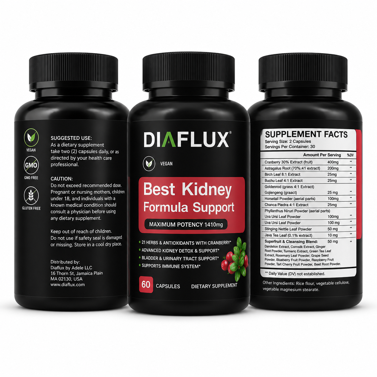 Vegan Kidney Support – 60 Capsules