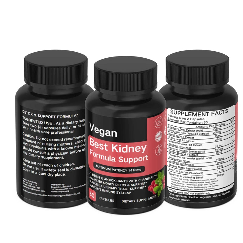 Vegan Kidney Support – 60 Capsules